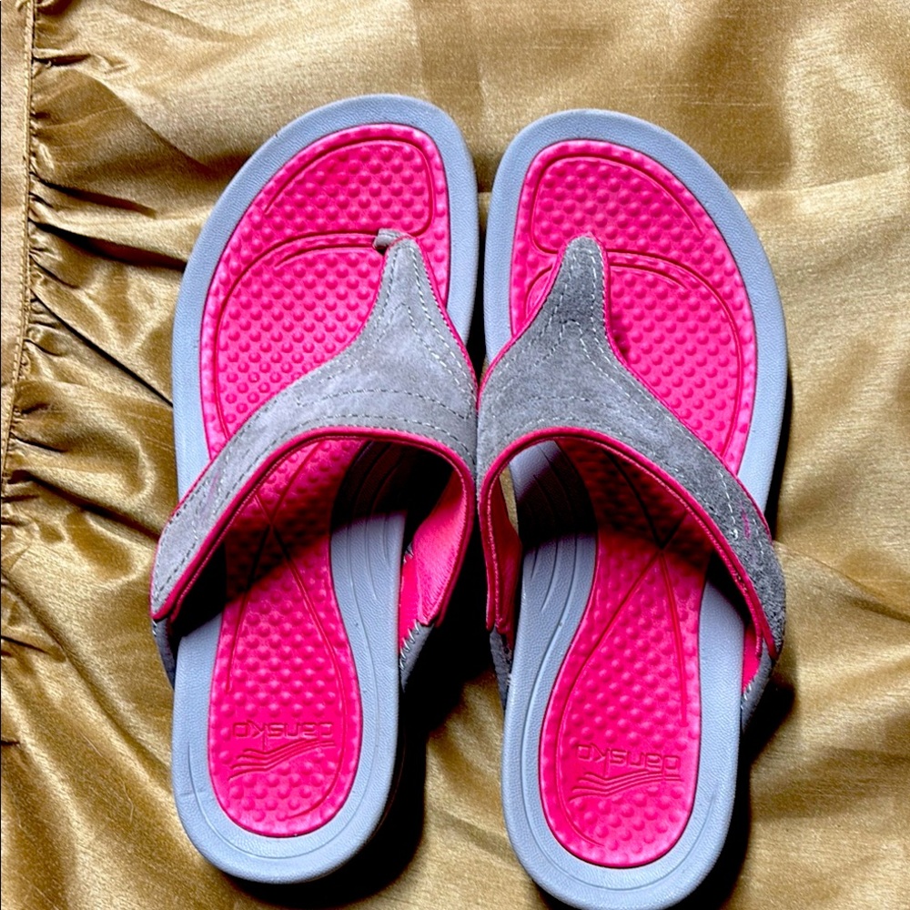 Dansko pink and Gray Sandals
